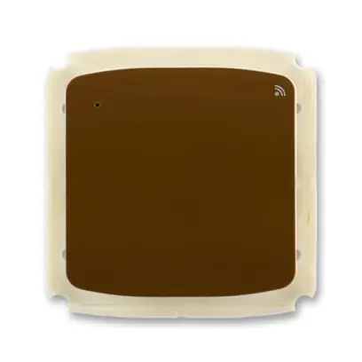 vysílač RF signálu s krátkocestným ovladačem, nástěnný, 868 MHz, hnědá, design TANGO
